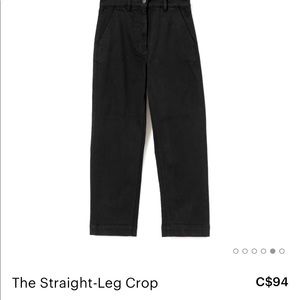 Everlane straight leg cropped (size 2, black)